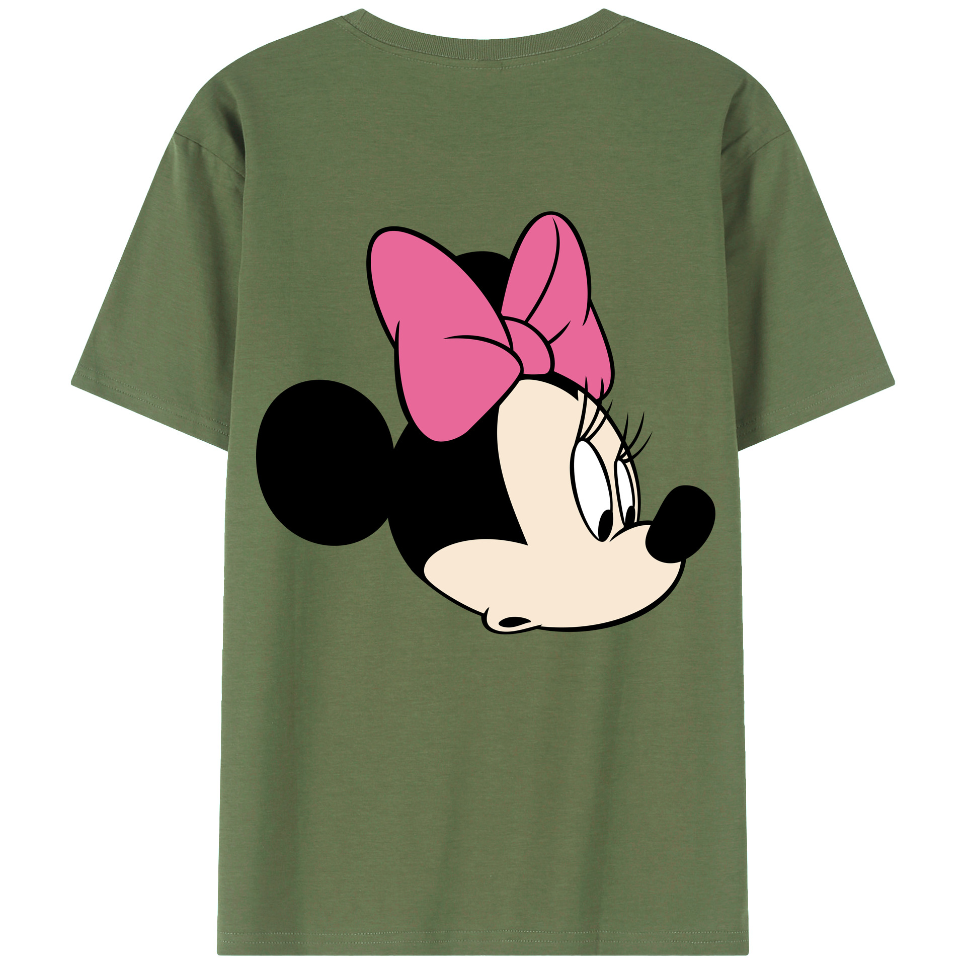 ミッキーマウス Mickey Mouse 綿100％ メンズ半袖Tシャツ（バックプリント） 通気性
